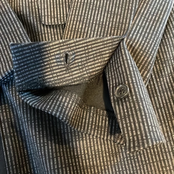 Bailey / 44 Medium Soft Peter the Great Striped Blazer in Black & Anthracite - Picture 8 of 12